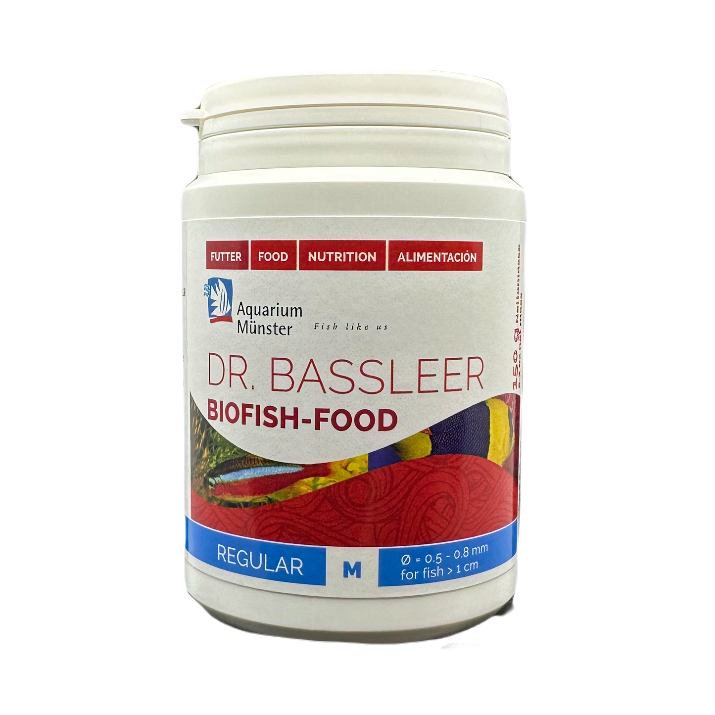 Dr. Bassleer BioFish Food REGULAR Med - 150g 4005258003519 Super Cichlids