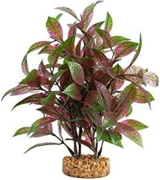 Fluval Aqualife Broad Leaf Red Ludwigia Plant, Plastic Aquarium Plant Decoration 10 in 080605117402 Super Cichlids