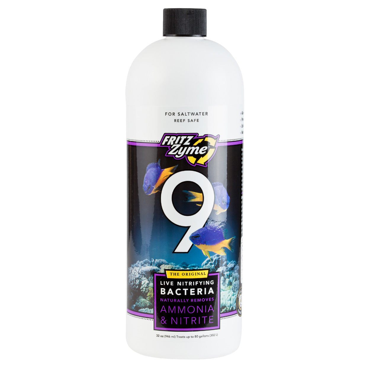 Fritz Zyme 9 Saltwater 32 fl oz (946 ml) 080531802052 Super Cichlids