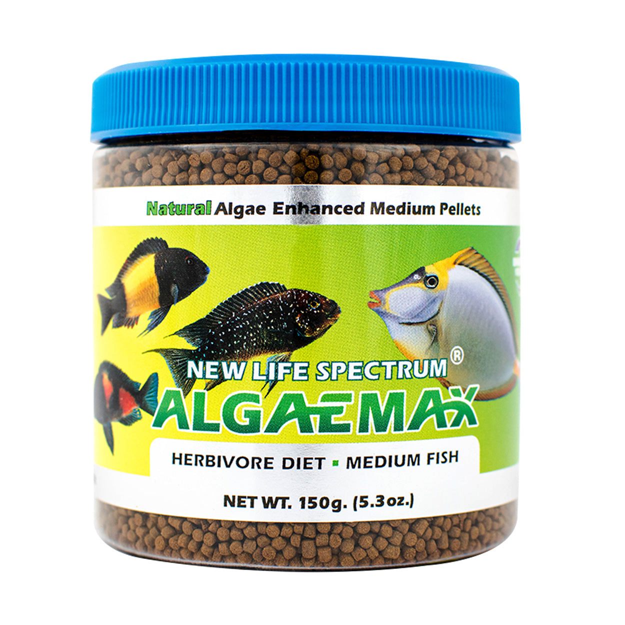 New Life Spectrum AlgaeMax Pellets Med (2-2.5mm) / 150g 817987023140 Super Cichlids