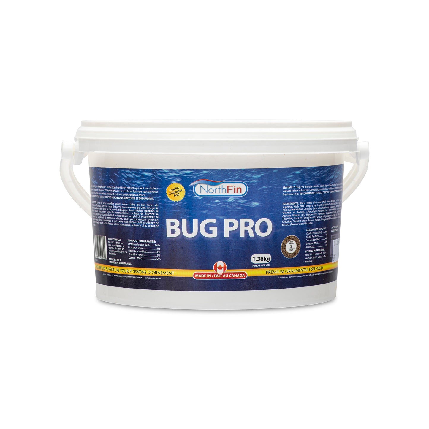 Northfin Fish Food Bug Pro 2mm Crisps 1.36Kg 799975506951 Super Cichlids