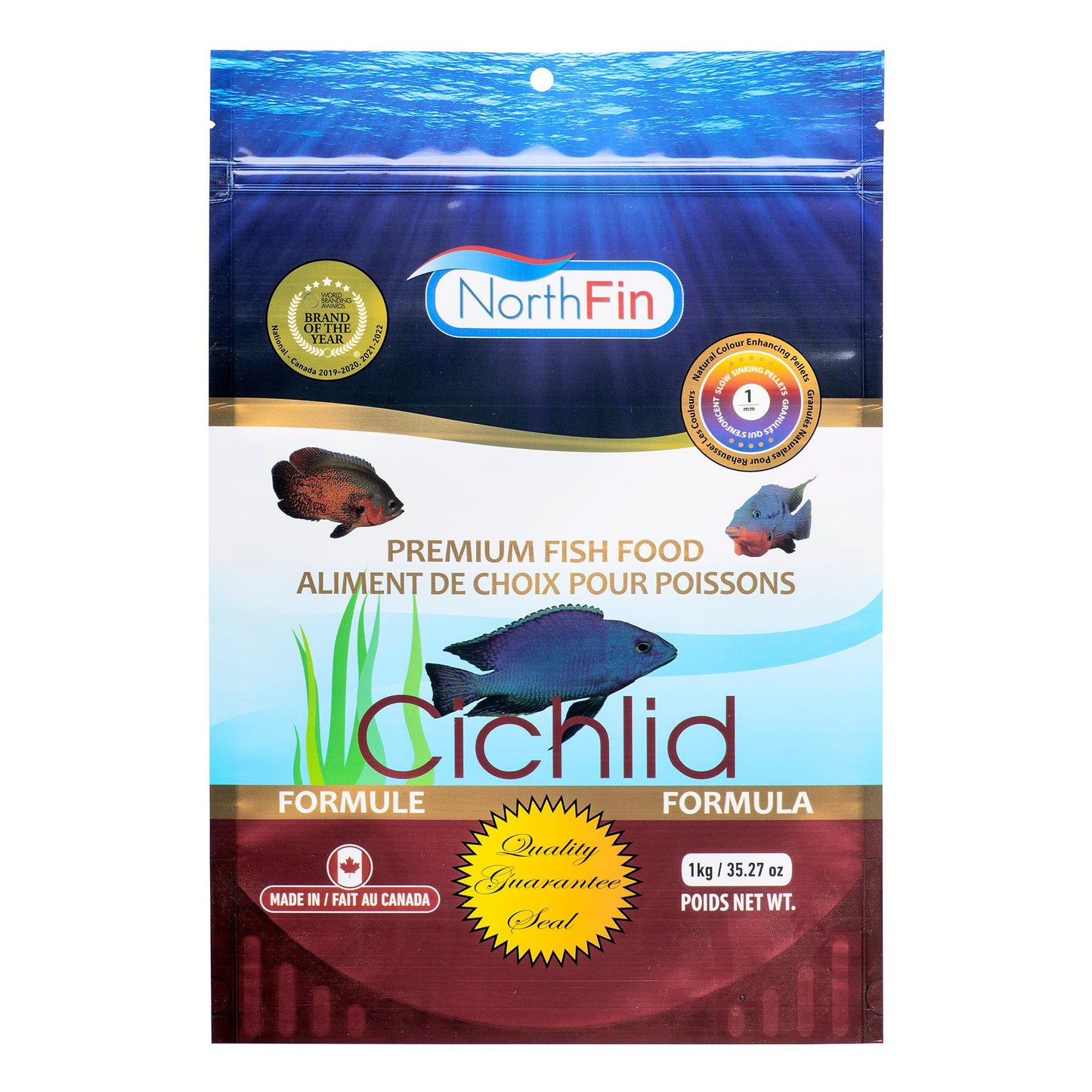 Northfin Fish Food Cichlid Formula 1mm / 1kg 700621474562 Super Cichlids