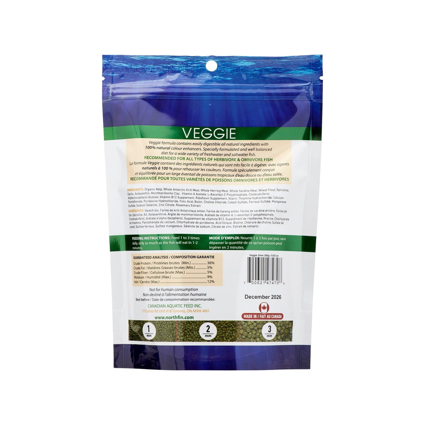 NorthFin Fish Food Veggie Formula Slow Sinking Pellet Super Cichlids