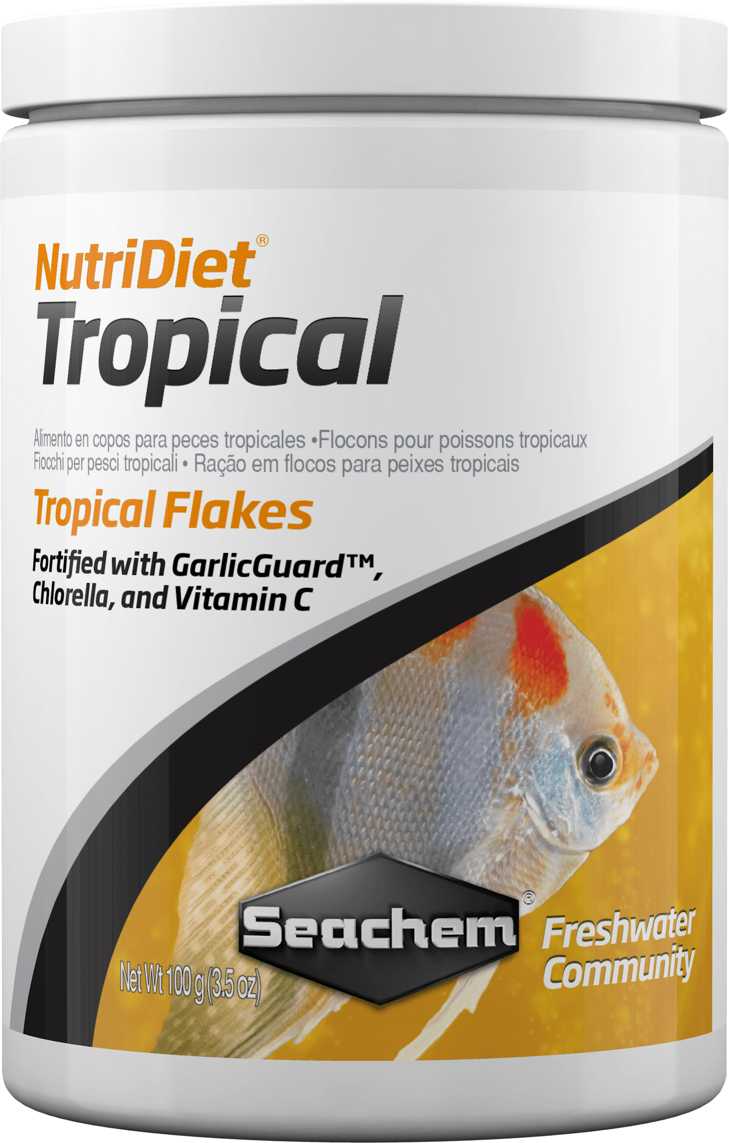 Seachem NutriDiet Tropical Flakes โ Complete Nutrition for Vibrant, Healthy Fish 3.5 oz 000116010849 Super Cichlids