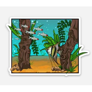 Stickers | 3" Aquarium Aquarium Super Cichlids
