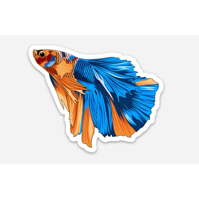 Stickers | 3" Betta's Betta 5 Super Cichlids