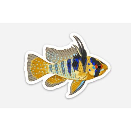 Stickers | 3" German Blue Ram German Blue Ram Super Cichlids