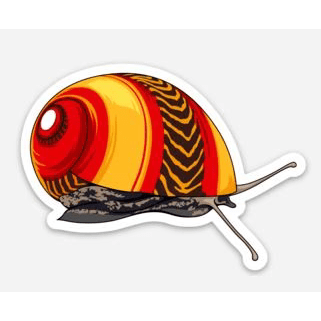 Stickers | 3" Snails Snail 2 Super Cichlids