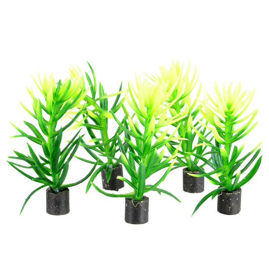 Underwater Treasures Mini Plant - Green Bush - 2.5" - 5 pk 628742017003 Super Cichlids