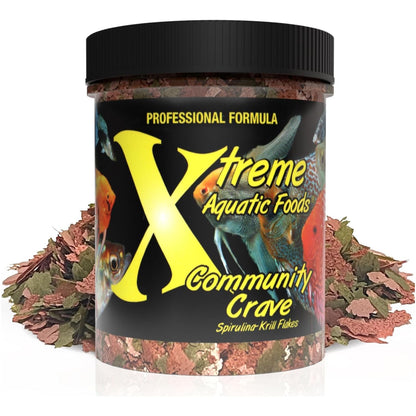 Xtreme Aquatic Foods Community Crave - Krill & Spirulina Flakes 2 oz (56g) 893427001398 Super Cichlids