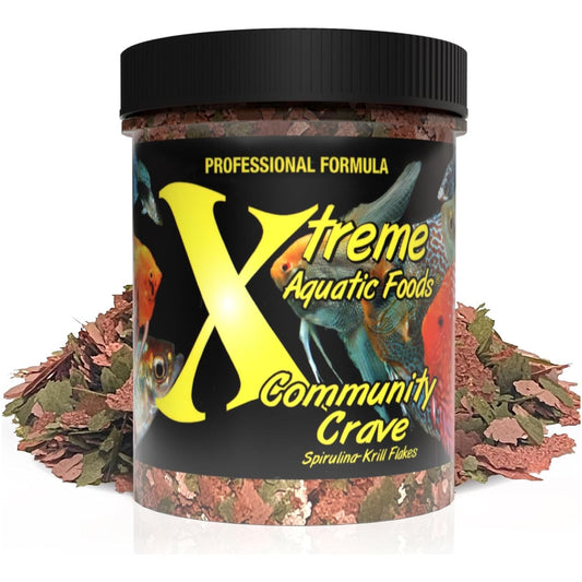 Xtreme Aquatic Foods Community Crave - Krill & Spirulina Flakes 2 oz (56g) 893427001398 Super Cichlids