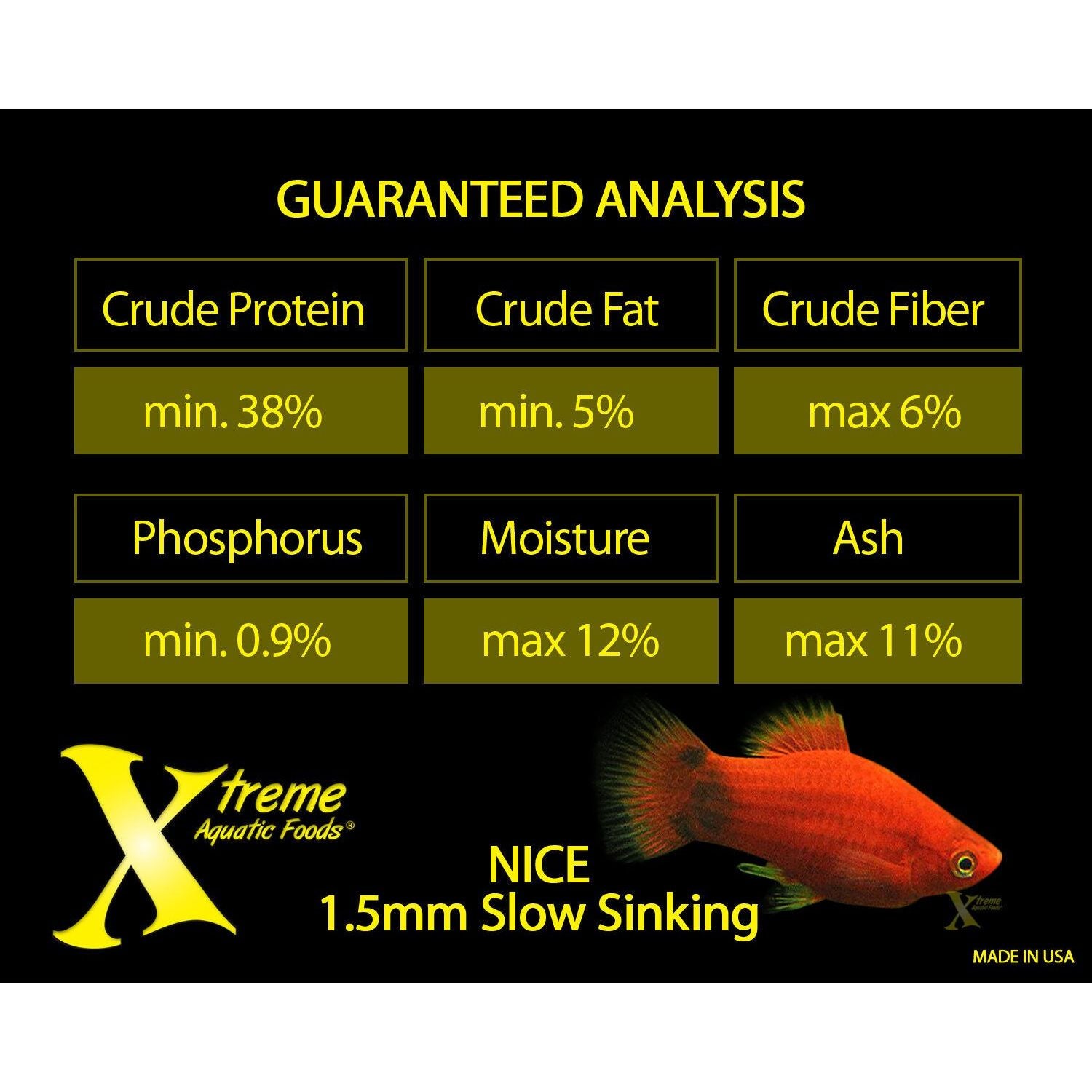 Xtreme Aquatic Foods Nice 1.5mm Semi-Floating Pellets Super Cichlids