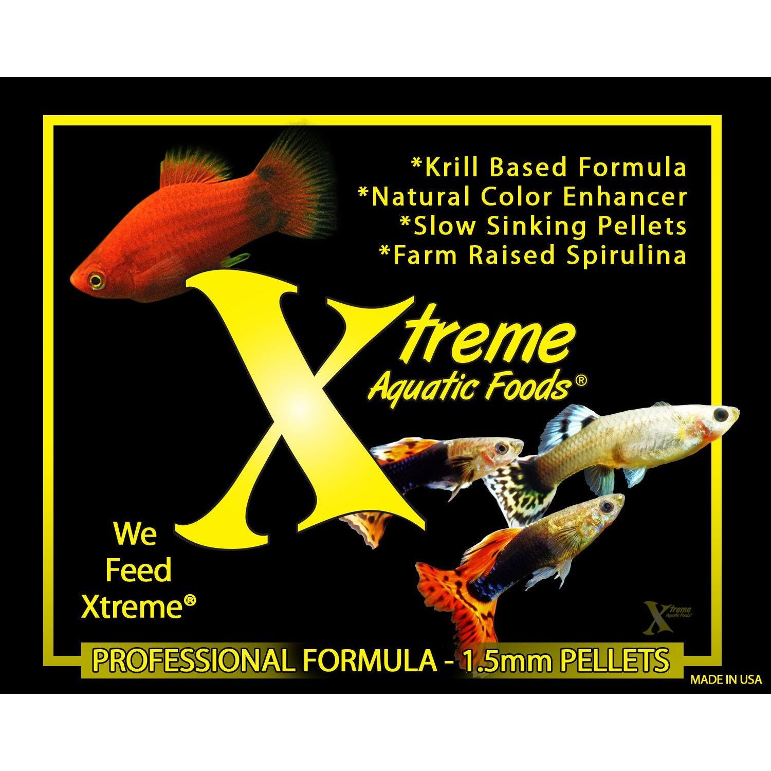 Xtreme Aquatic Foods Nice 1.5mm Semi-Floating Pellets Super Cichlids