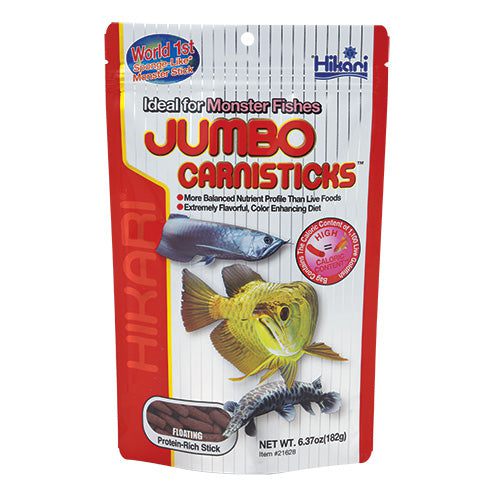 Hikari | Jumbo Carnisticks 6.37 oz (182g) 042055216289 Super Cichlids