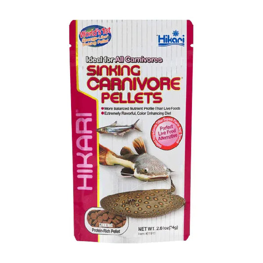 Hikari | Sinking Carnivore Pellets 74g (2.61 oz) 042055219150 Super Cichlids