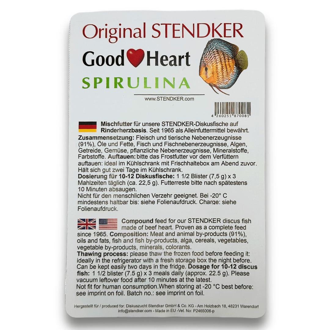 Stendker | GoodHeart Beef Heart Spirulina 100g Super Cichlids