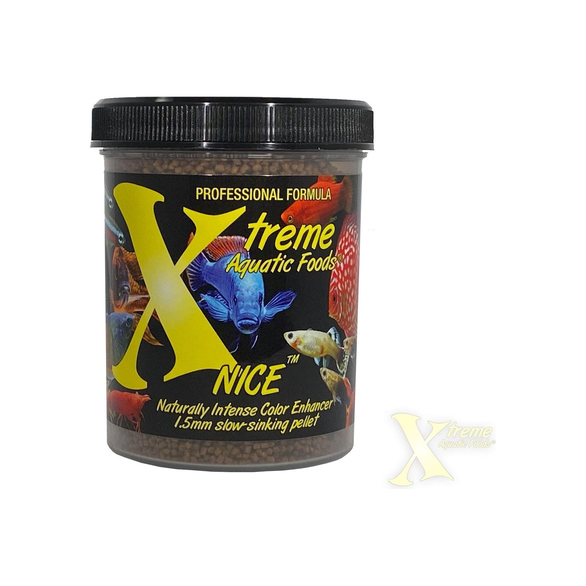 Xtreme | Nice 1.5mm Slow-Sinking Pellets 5 oz (142g) 853870008375 Super Cichlids