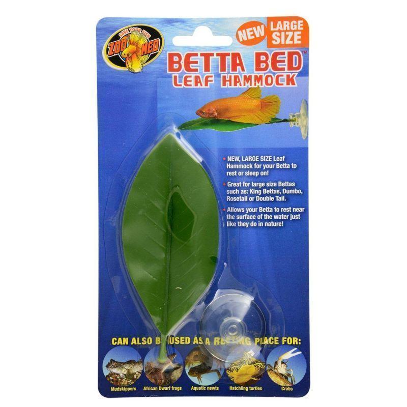 Zoo Med | Betta Bed Leaf Hammock Large (5" x 2.5") 097612240085 Super Cichlids