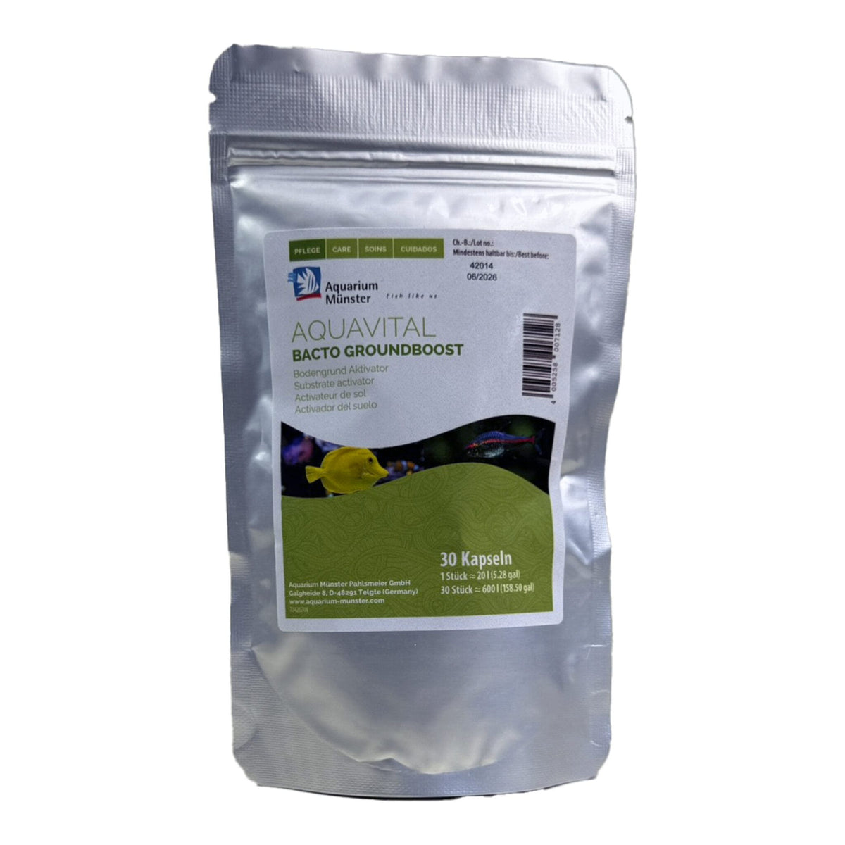 Aquarium Munster Aquavital Bacto-Groundboost – Beneficial Bacteria Capsules for a Healthy Aquarium Substrate 30 4005258007128 Super Cichlids