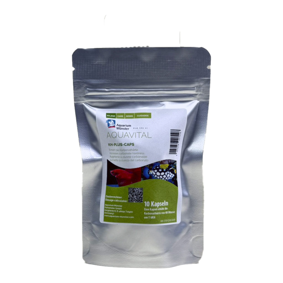 Aquarium Munster Aquavital KH-Plus-Caps – Raise Carbonate Hardness (KH) & Stabilize pH, Fresh & Marine 10 4005258007098 Super Cichlids