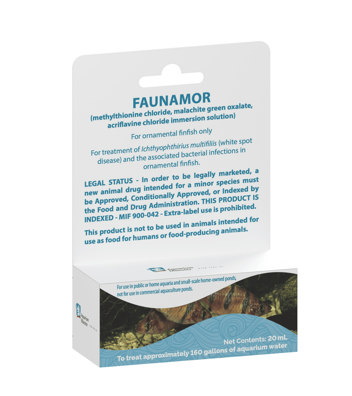 Aquarium Munster Faunamor Ich Treatment – FDA-Indexed White Spot Medication for Tropical Fish, Goldfish & Koi Super Cichlids
