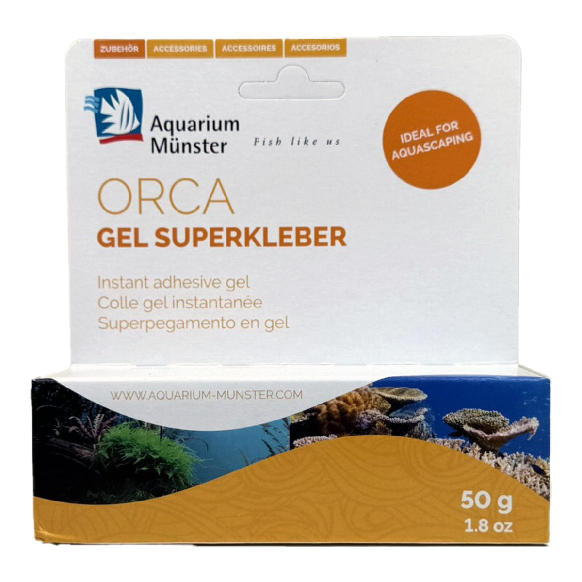 Aquarium Munster Orca Gel Superglue 50 g – Instant Cyanoacrylate Gel for Coral Frags & Aquascaping 4005258004530 Super Cichlids