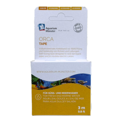 Aquarium Munster Orca Tape 3 m – Self-Fusing Waterproof Repair Tape for Leaking Pipes, Hoses & Cables 4005258005391 Super Cichlids