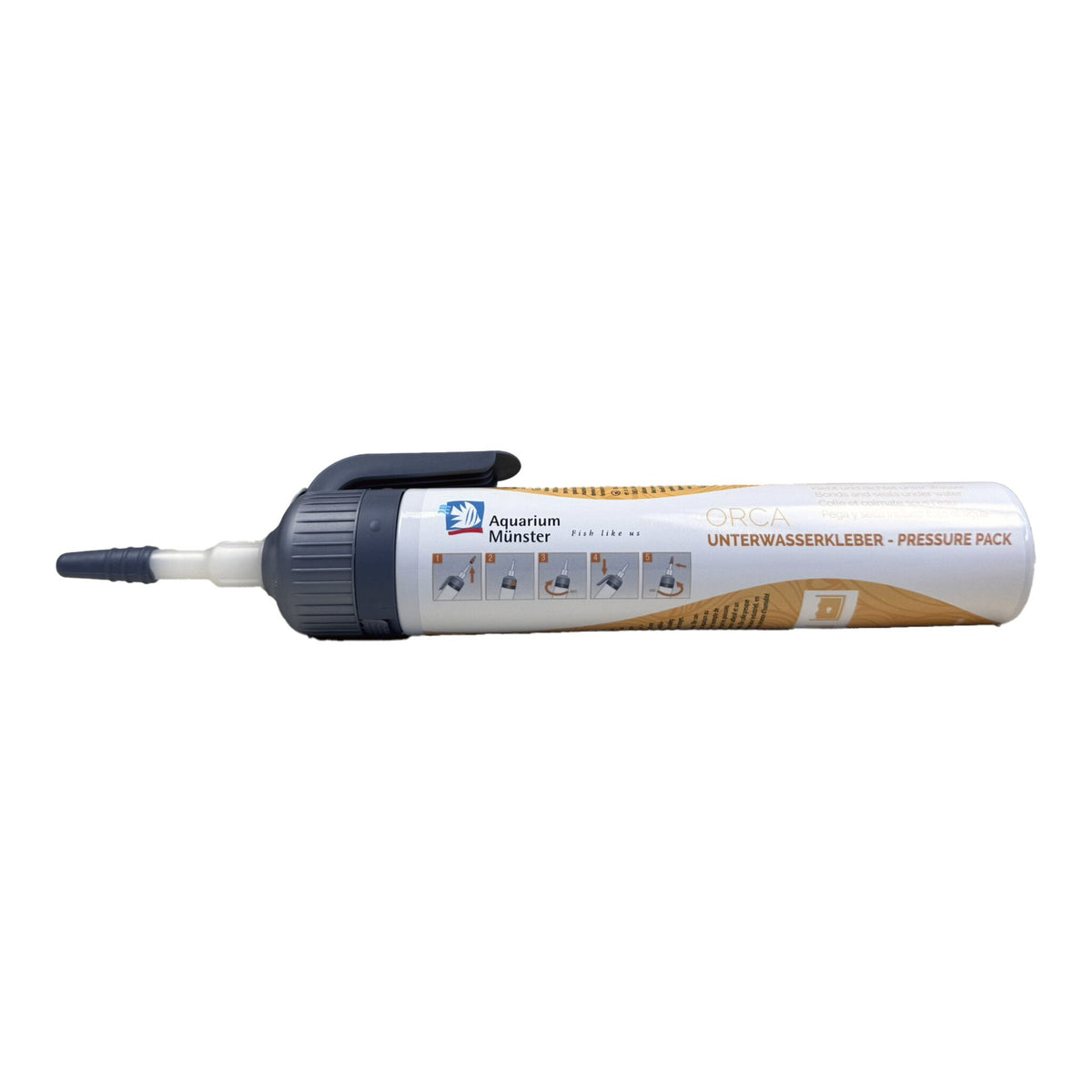 Aquarium Munster Orca Underwater Glue Pressure Pack 315 g, Black – Pump Dispenser, Bonds & Seals Underwater 4005258006367 Super Cichlids
