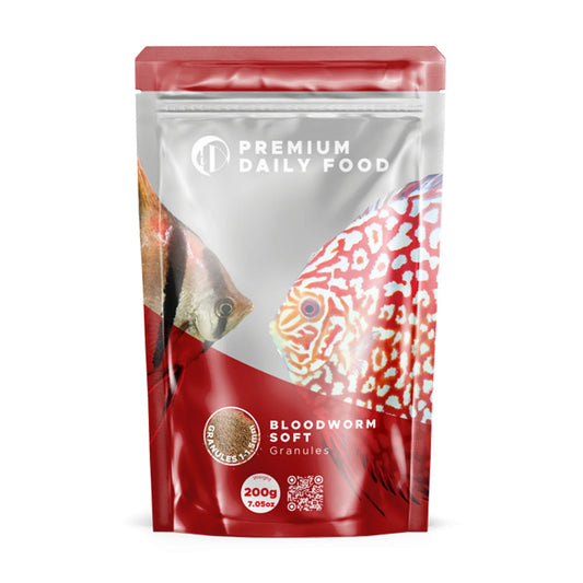 Bloodworm Soft Granules – Clean, High-Protein Daily Food for Tropical Fish 1 - 1.5mm / 200g 5905204468609 Super Cichlids