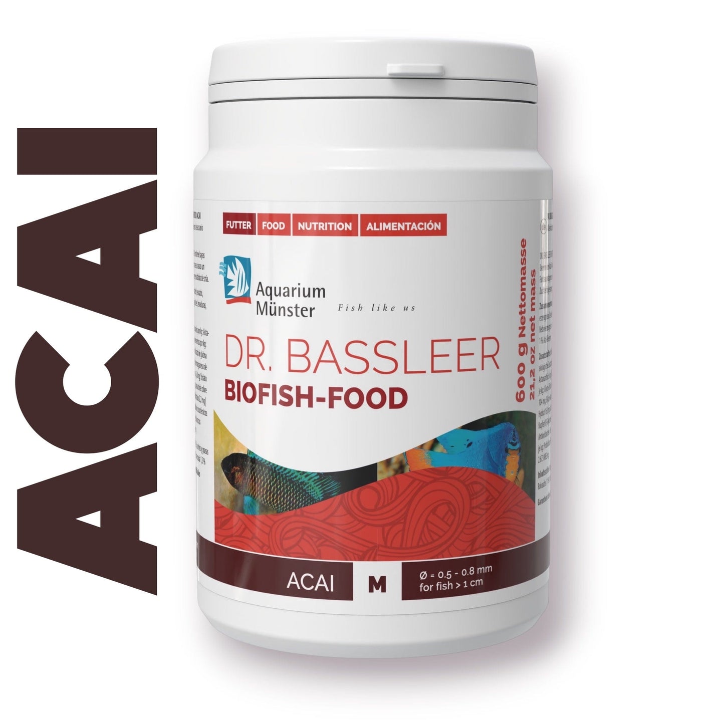 Dr. Bassleer BioFish Food ACAI – Premium Superfood for Vibrant, Healthy Fish Super Cichlids