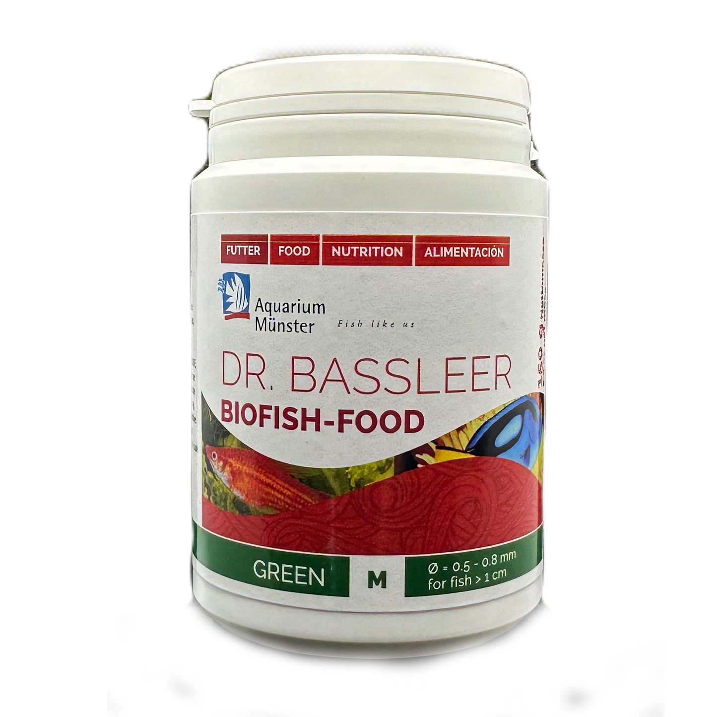 Dr. Bassleer BioFish Food GREEN Med - 150g 4005258004943 Super Cichlids