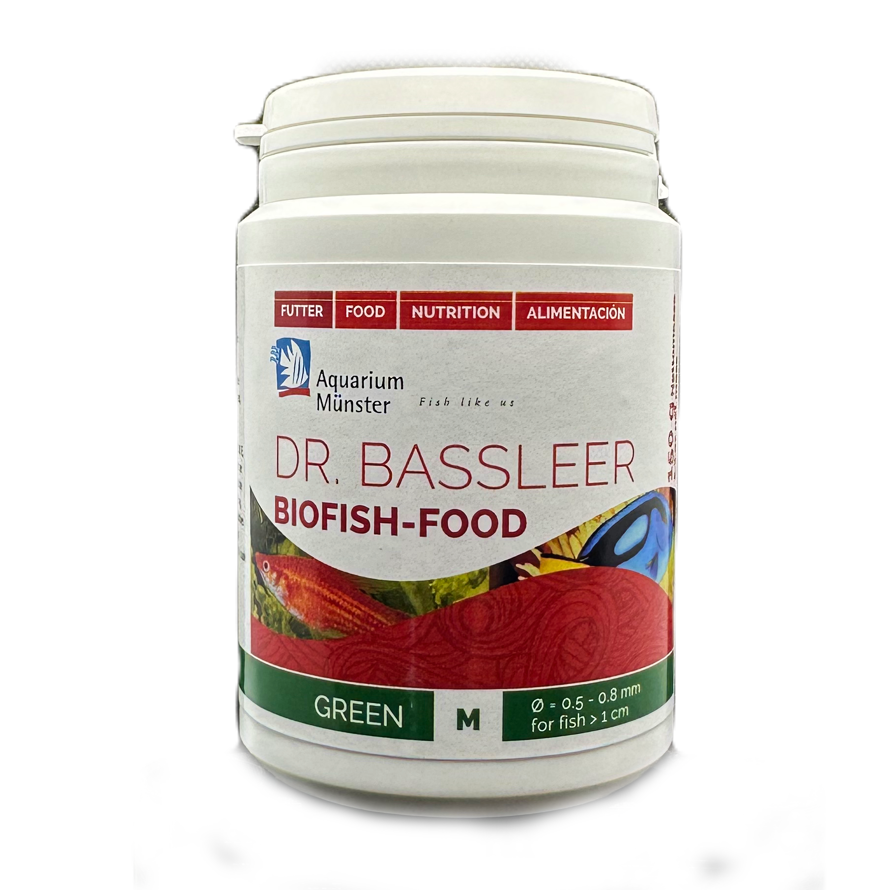 Dr. Bassleer BioFish Food GREEN Med - 150g 4005258004943 Super Cichlids