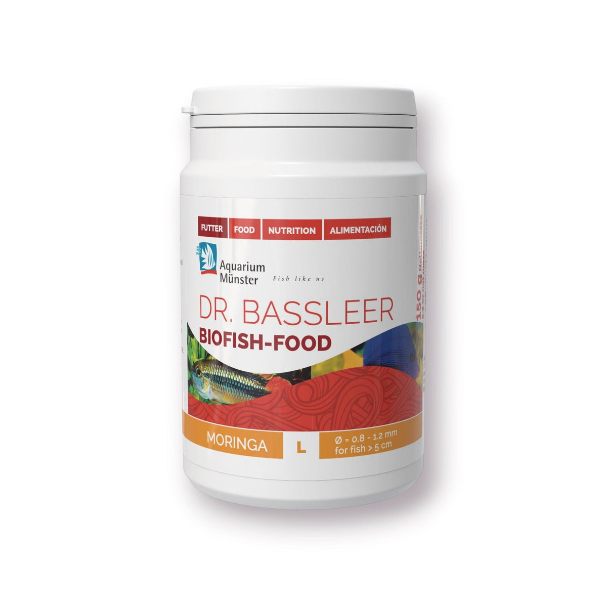 Dr Bassleer BioFish Food GSE - Moringa Formula for Cichlids Lrg - 150g 4005258005087 Super Cichlids