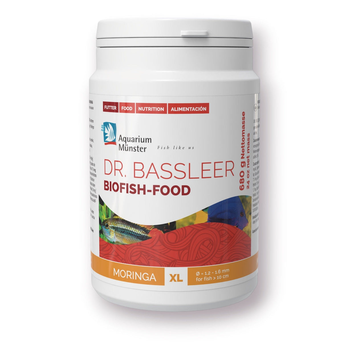 Dr Bassleer BioFish Food GSE - Moringa Formula for Cichlids X-Lrg - 680g 4005258005124 Super Cichlids