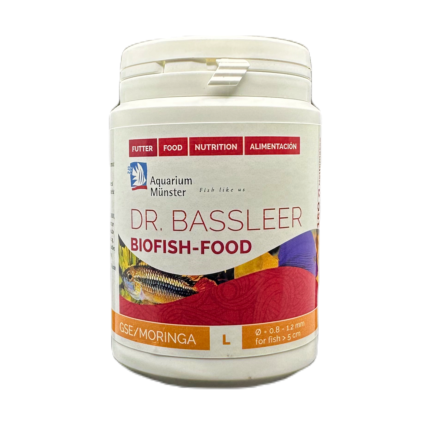 Dr. Bassleer BioFish Food GSE/MORINGA Lrg - 150g 4005258005087 Super Cichlids