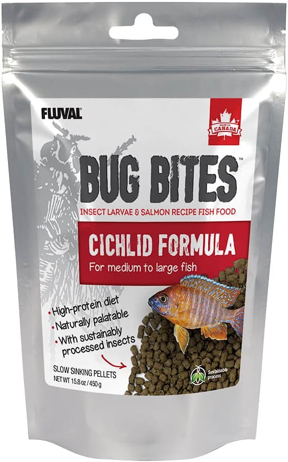 Fluval | Bug Bites Cichlid Formula 15.8 oz (Med to Lrg Fish) 015561165822 Super Cichlids