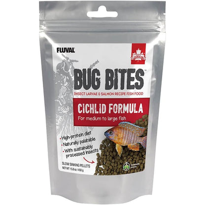 Fluval | Bug Bites Cichlid Formula 15.8 oz (Med to Lrg Fish) 015561165822 Super Cichlids