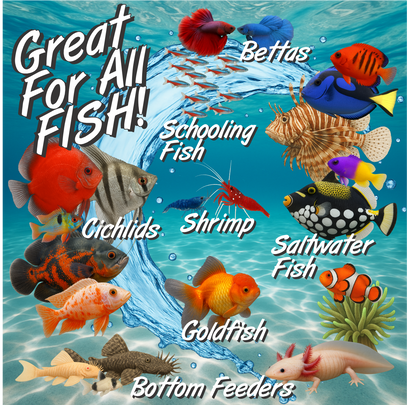 Freeze-Dried Blackworms Power Boost – Natural, Color Boost, Spirulina Cubes Super Cichlids