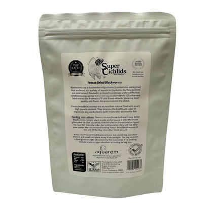 Freeze-Dried Blackworms with Vita-C (All Natural, High Protein Fish Food) 25 Grams 199284254237 Super Cichlids
