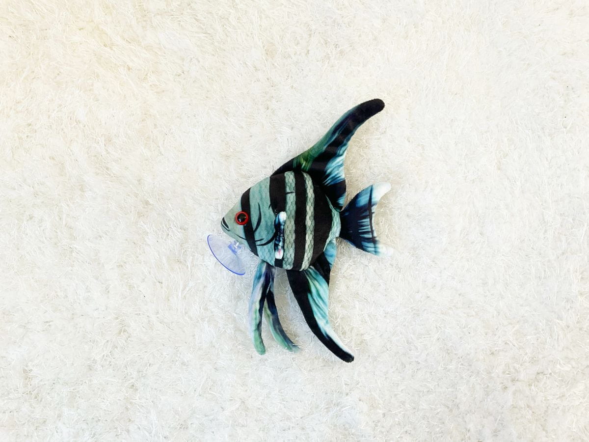 GreenPleco Blue Zebra Angelfish Plush Stuffed Animal – Aquarium Fish Toy (9") Super Cichlids