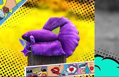 GreenPleco Violeta Betta Plushie Fish Super Cichlids
