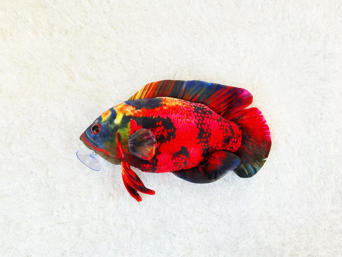 GreenPleco Volcano Oscar Plush Stuffed Animal – Aquarium Fish Toy (12") Super Cichlids