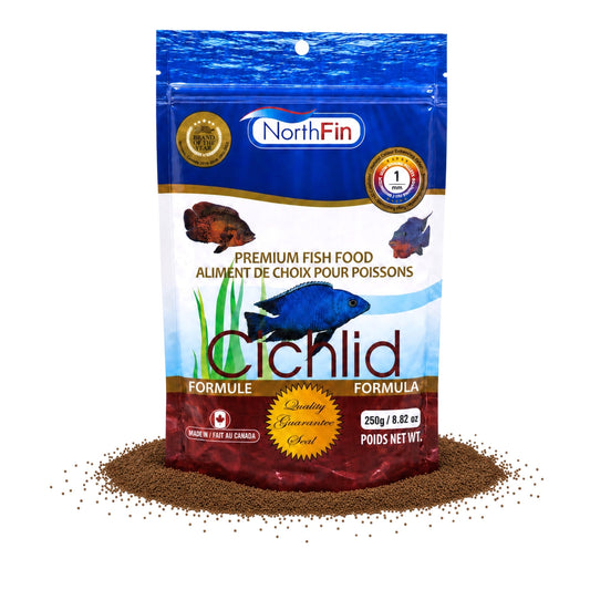 NorthFin Cichlid Formula – Color-Boosting Slow-Sinking Pellets (1–3mm) 1mm / 250g 700621474548 Super Cichlids