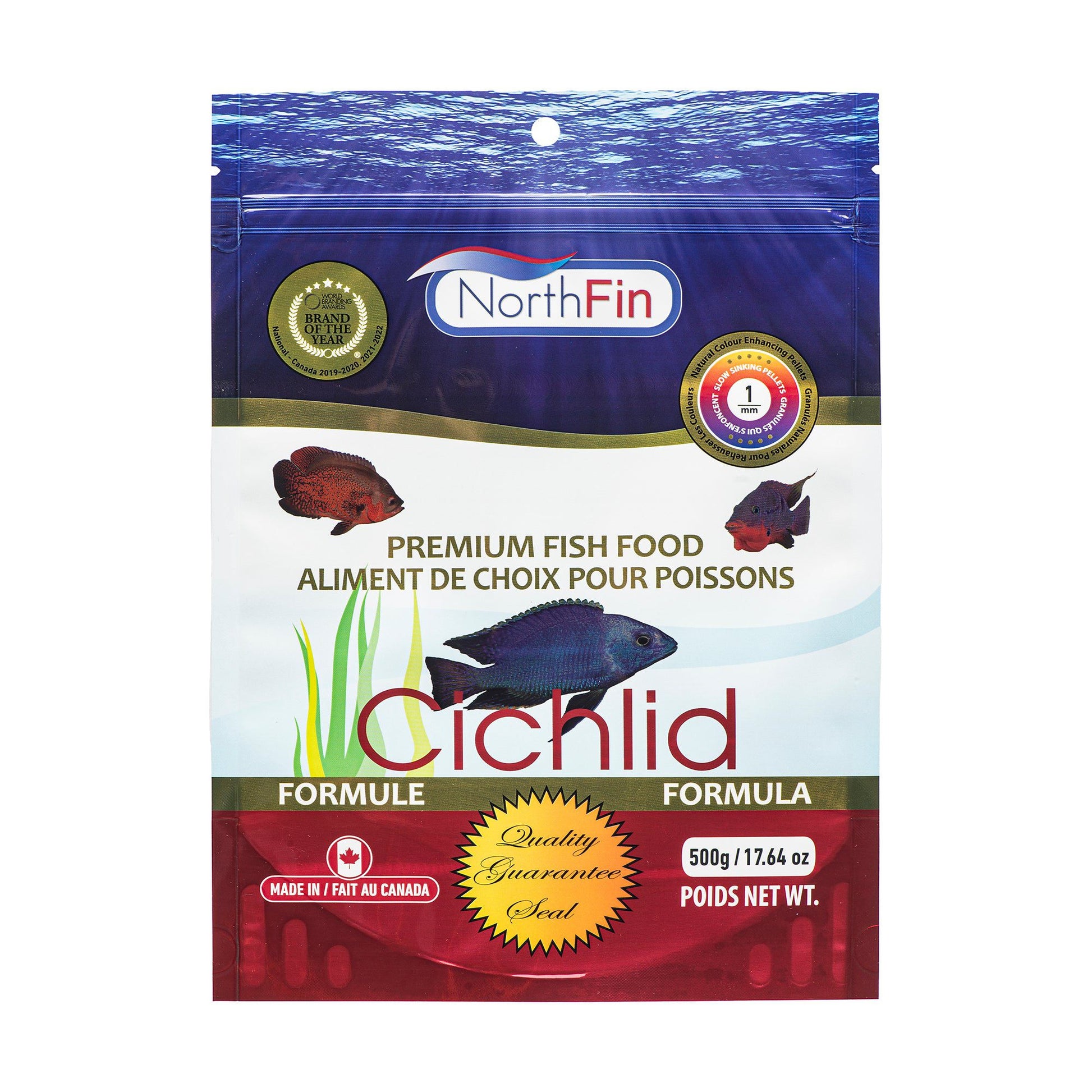Northfin Fish Food Cichlid Formula 1mm / 500g 700621474555 Super Cichlids