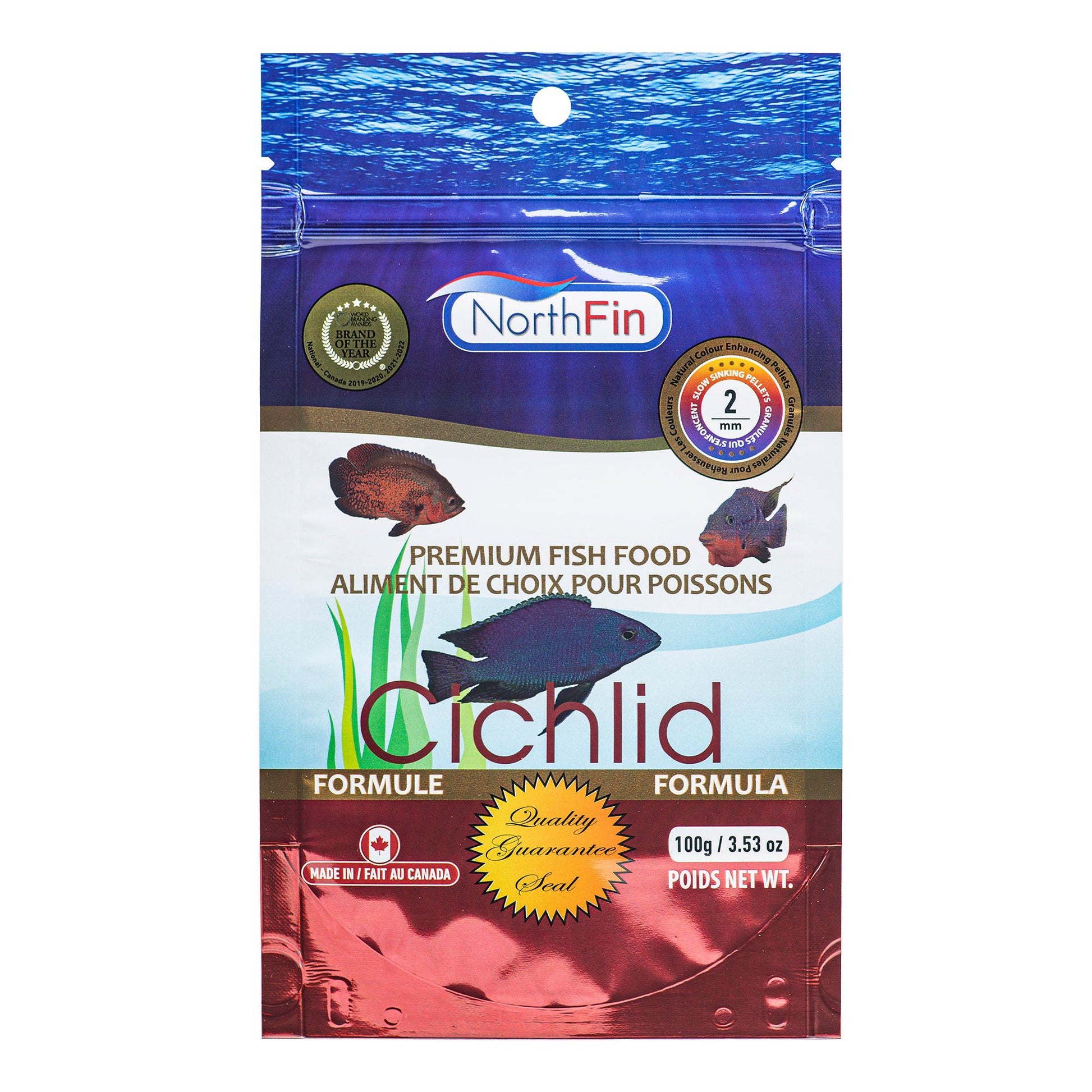 Northfin Fish Food Cichlid Formula 2mm / 100g 799975507682 Super Cichlids