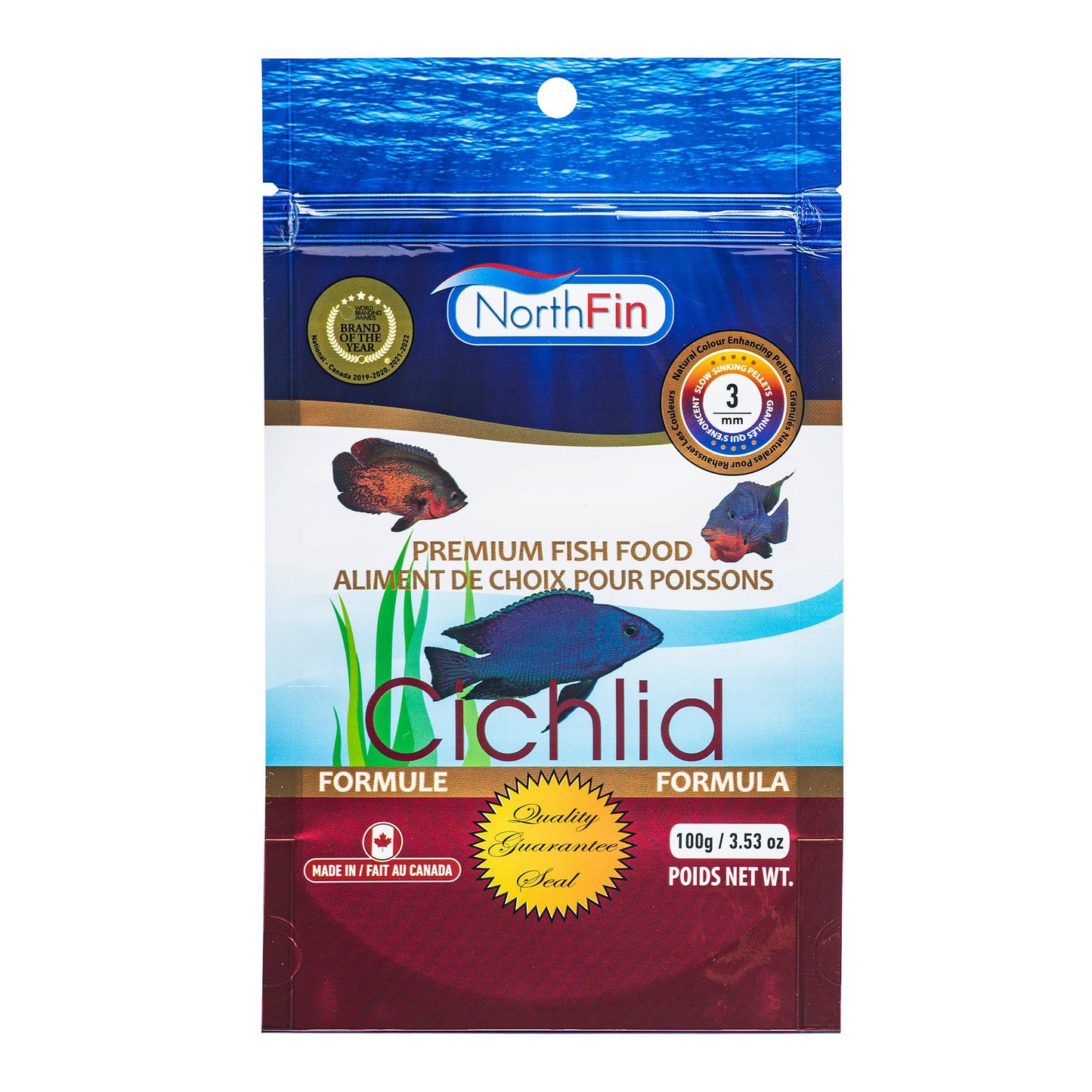Northfin Fish Food Cichlid Formula 3mm / 100g 799975507675 Super Cichlids