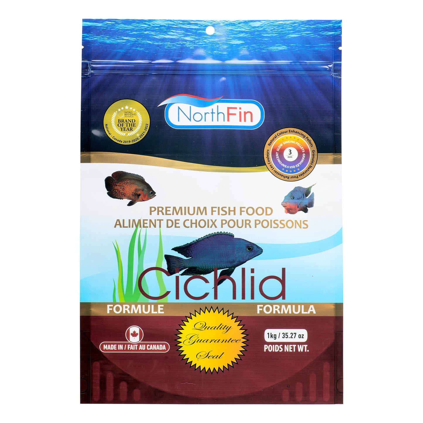 Northfin Fish Food Cichlid Formula 3mm / 1kg 700621474647 Super Cichlids