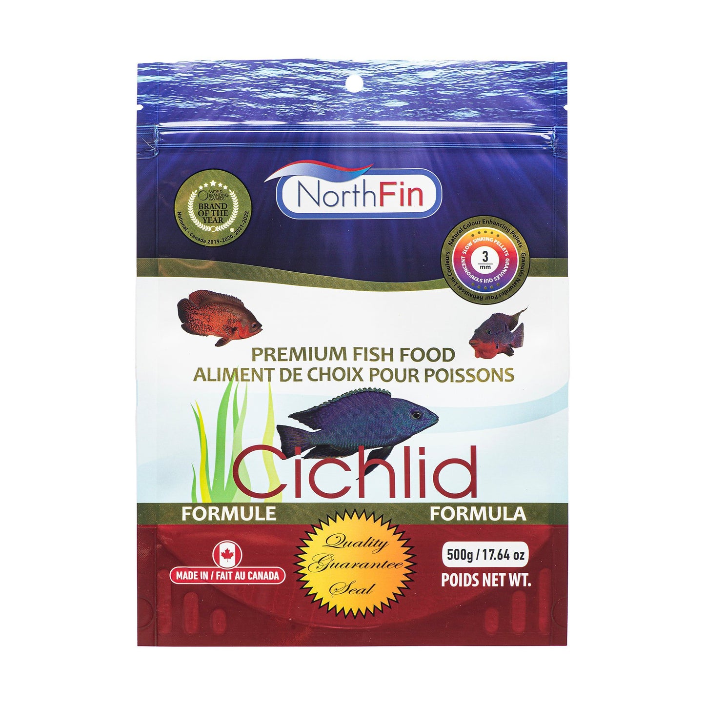 Northfin Fish Food Cichlid Formula 3mm / 500g 700621474630 Super Cichlids