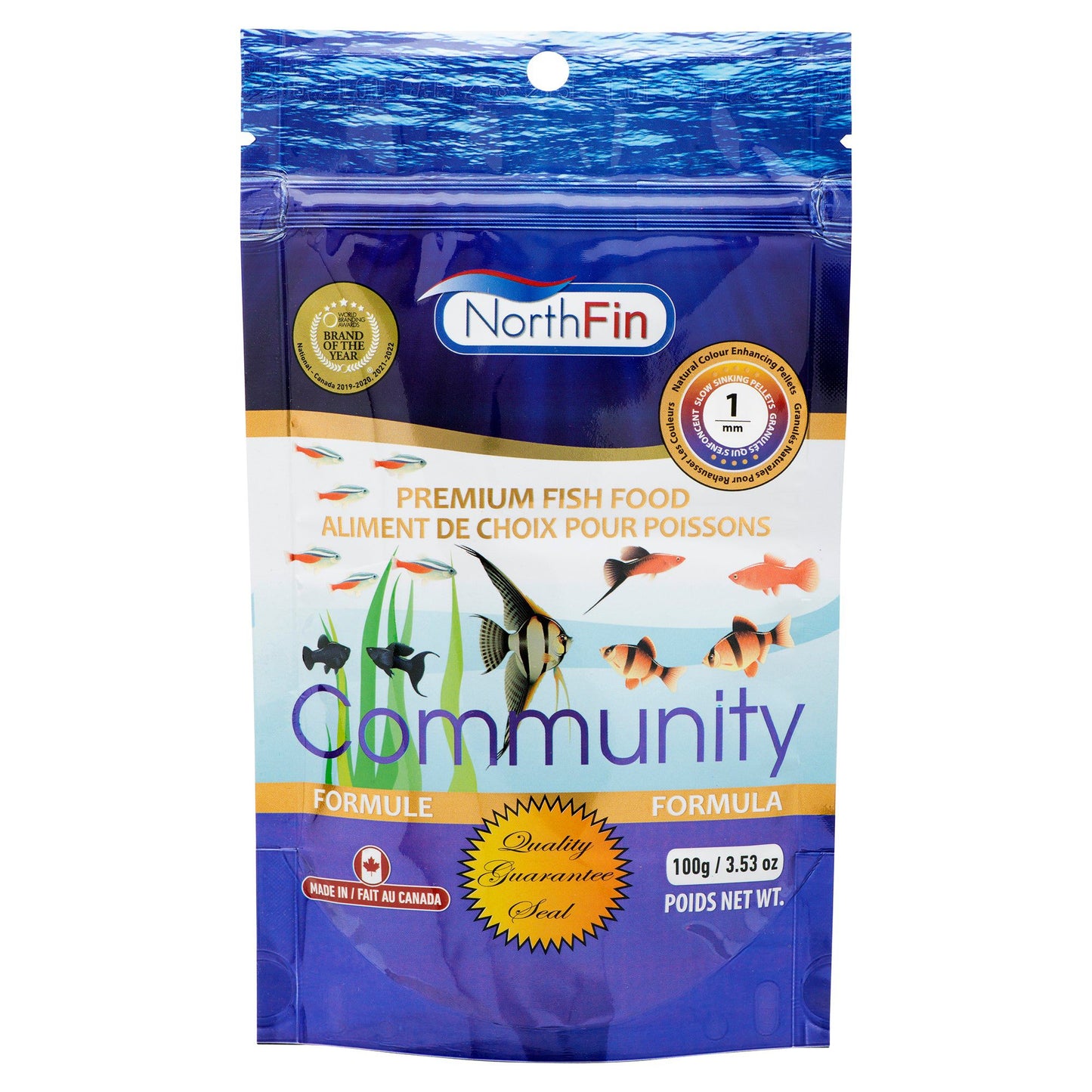 Northfin Fish Food Community Formula Slow Sinking Pellets 1mm / 100g 799975507651 Super Cichlids