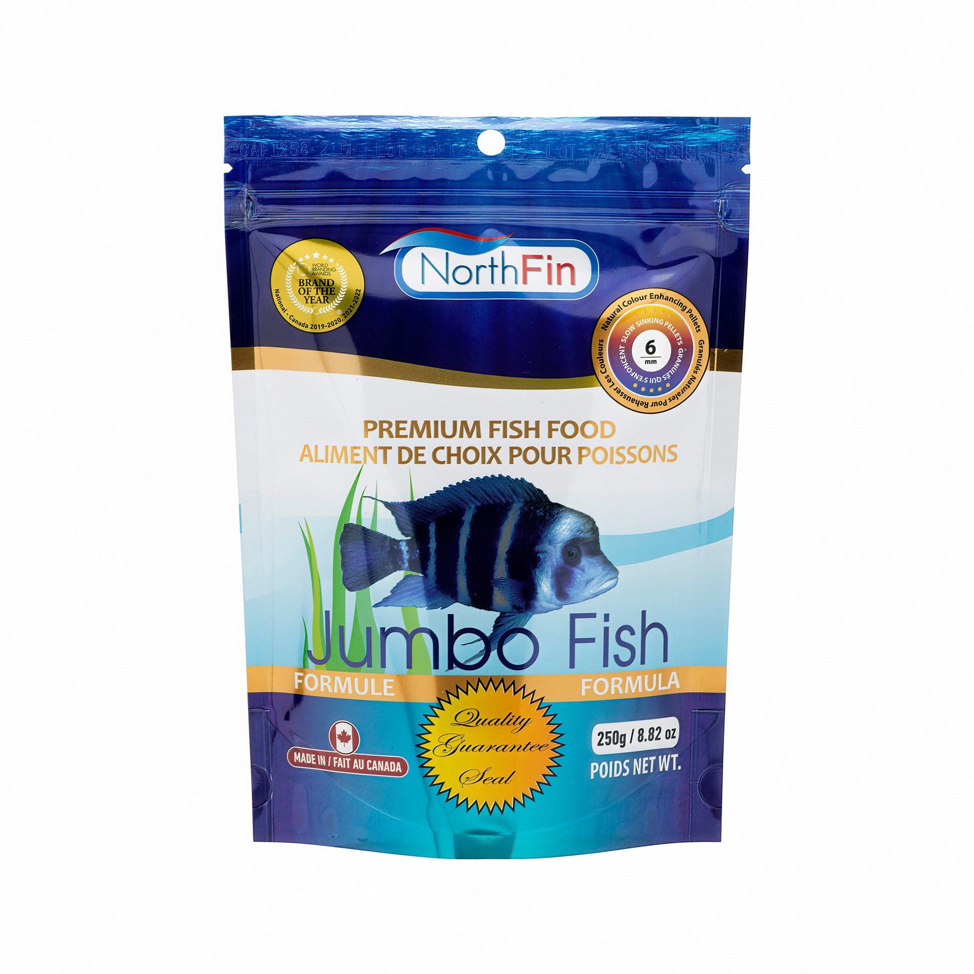 NorthFin Fish Food Jumbo Fish Sinking Pellet 6mm / 250g 700621474869 Super Cichlids